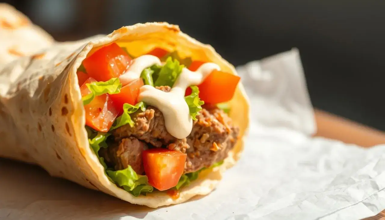 kebab w tortilli na wadze