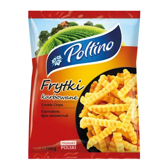 mrożone frytki z piekarnika złociste
